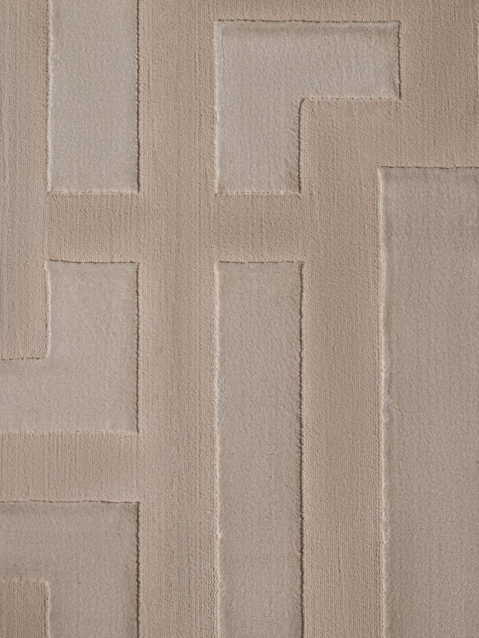 Elle Decoration - Perles laagpolig Onyx vloerkleed - Beige / Creme