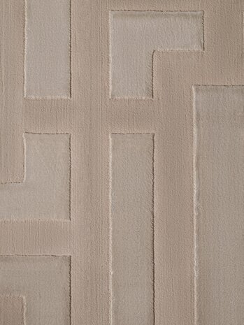 Elle Decoration - Perles laagpolig Onyx vloerkleed - Beige / Creme