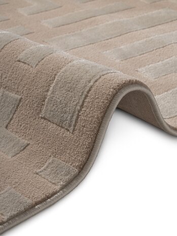 Elle Decoration - Perles laagpolig Onyx vloerkleed - Beige / Creme