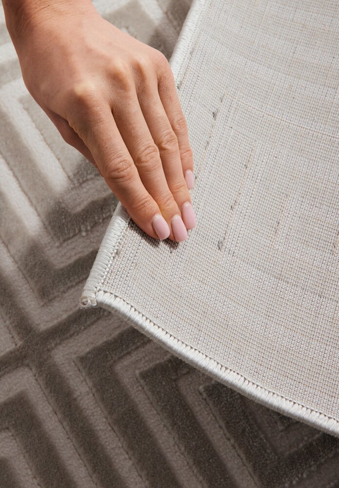 Geometrisch vloerkleed - Perles Tourmaline Grijs/Wit Geometrisch vloerkleed - Perles Tourmaline Grijs/Wit