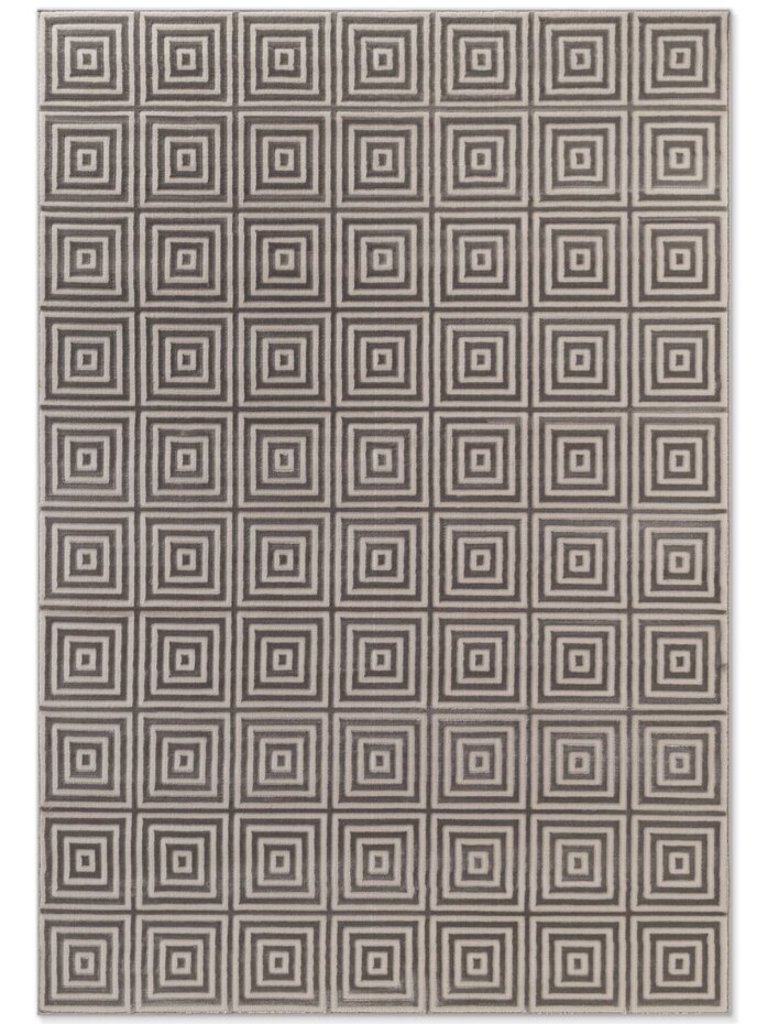 Elle Decoration - Perles laagpolig Tourmaline vloerkleed - Wit / Grijs