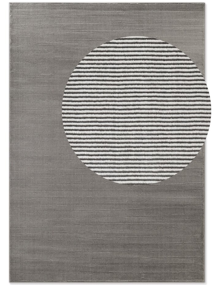 Gestreept vloerkleed - Perles Antraciet/Crème Gestreept vloerkleed - Perles Antraciet/Crème