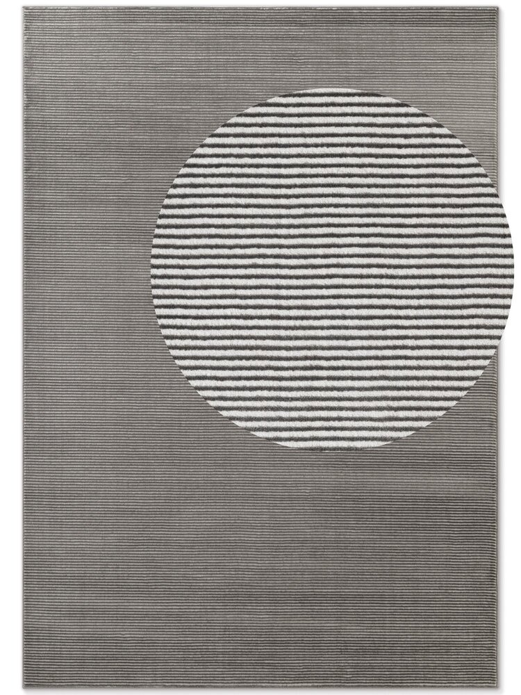 Gestreept vloerkleed - Perles Antraciet/Crème Gestreept vloerkleed - Perles Antraciet/Crème