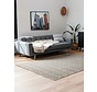 Elle Decoration - Perles laagpolig geblokt vloerkleed - Creme / Grijs