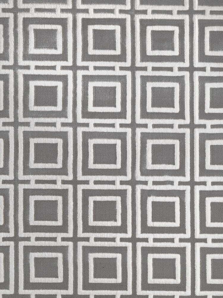Elle Decoration - Perles laagpolig geblokt vloerkleed - Creme / Grijs Elle Decoration - Perles laagpolig geblokt vloerkleed - Creme / Grijs