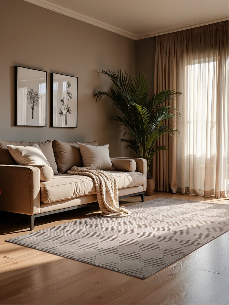 Geometrisch vloerkleed - Perles Tourmaline Beige