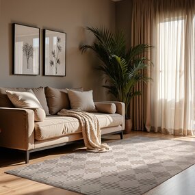 Elle Decoration Geometrisch vloerkleed - Perles Tourmaline Beige Elle Decoration Geometrisch vloerkleed - Perles Tourmaline Beige