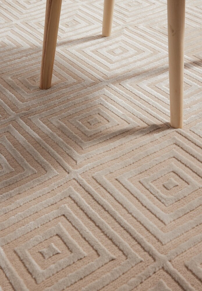 Geometrisch vloerkleed - Perles Tourmaline Beige