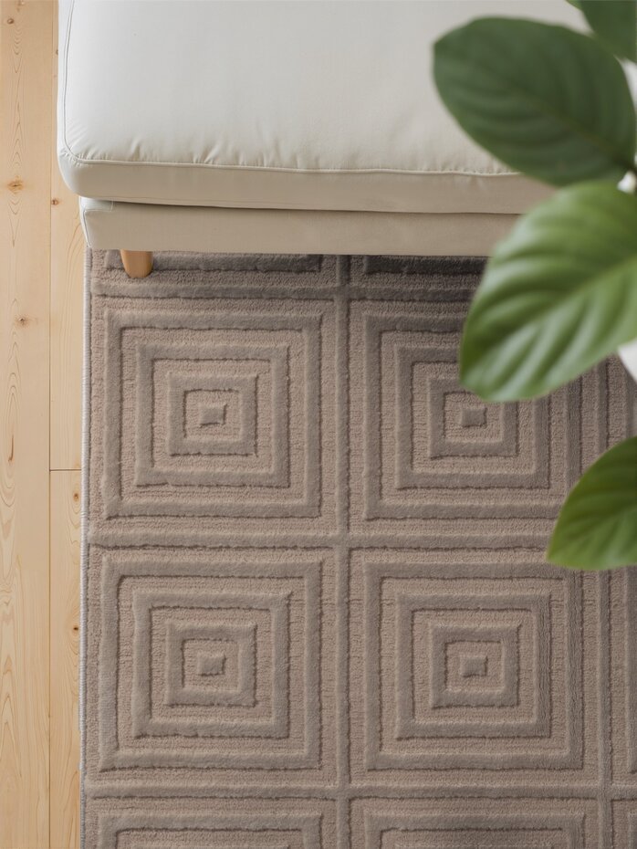 Elle Decoration - Perles laagpolig Tourmaline vloerkleed - Beige / Creme