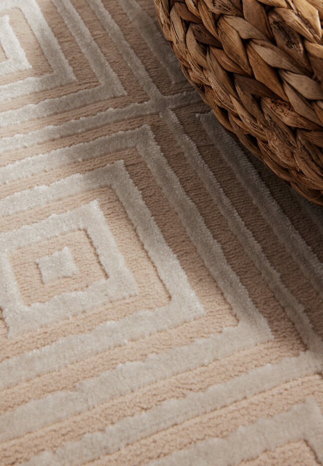 Geometrisch vloerkleed - Perles Tourmaline Beige