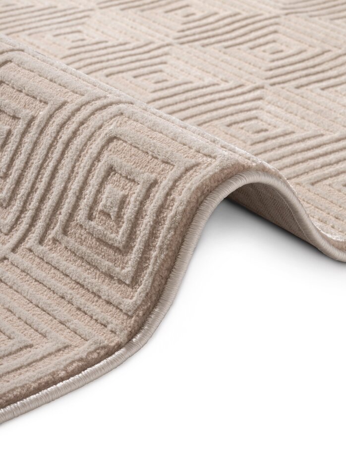 Elle Decoration - Perles laagpolig Tourmaline vloerkleed - Beige / Creme