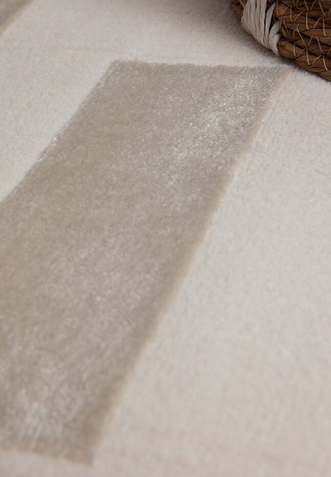 Geometrisch vloerkleed - Perles Creme/Grijs