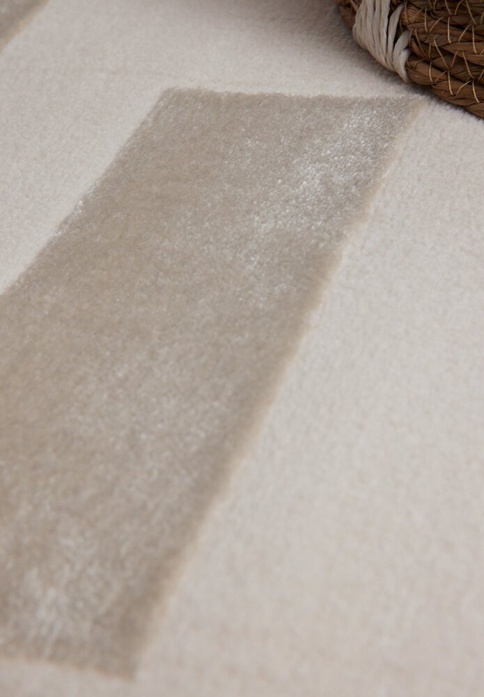 Geometrisch vloerkleed - Perles Creme/Grijs