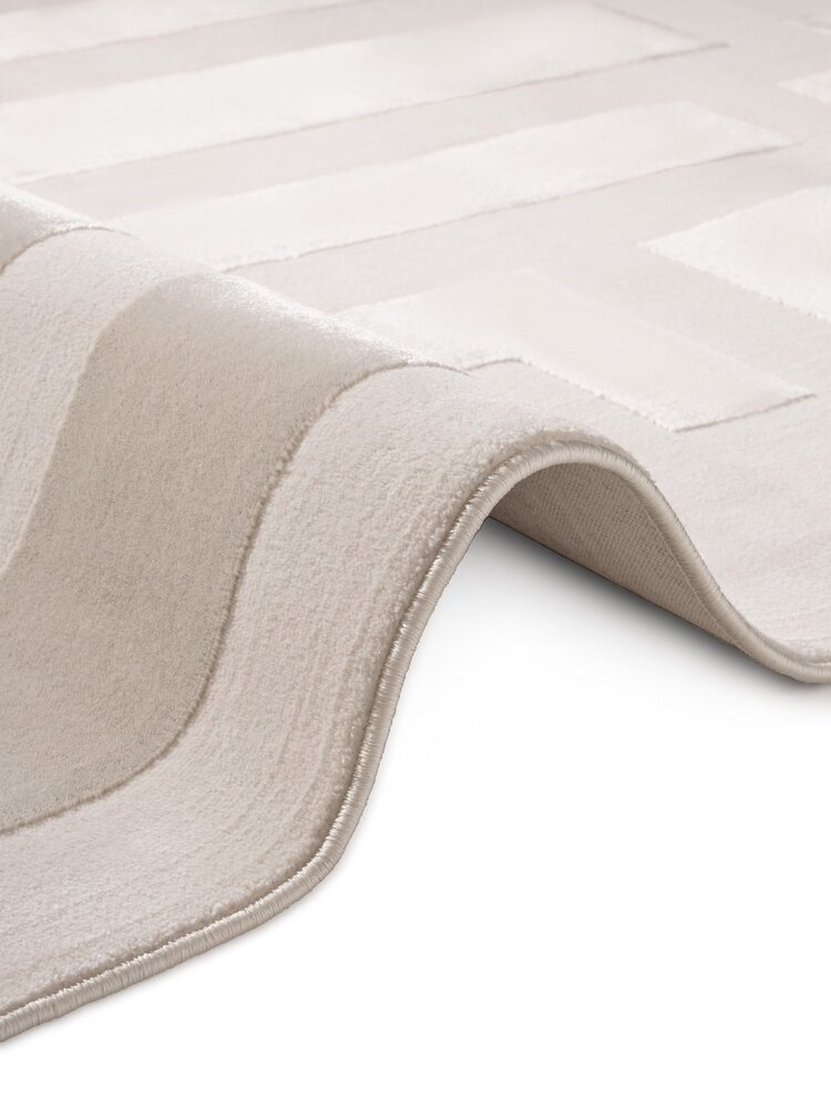 Elle Decoration - Perles laagpolig Onyx vloerkleed - Creme / Grijs Elle Decoration - Perles laagpolig Onyx vloerkleed - Creme / Grijs