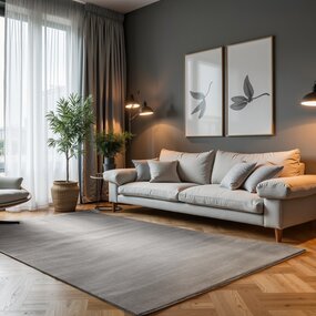 Elle Decoration - Perles laagpolig vloerkleed - Creme / Grijs
