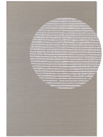 Elle Decoration - Perles laagpolig vloerkleed - Creme / Grijs