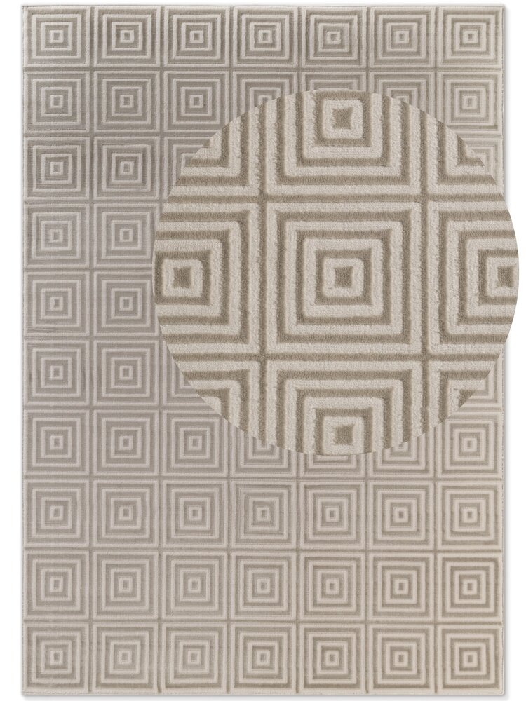 Elle Decoration - Perles laagpolig Tourmaline vloerkleed - Wit / Creme Elle Decoration - Perles laagpolig Tourmaline vloerkleed - Wit / Creme