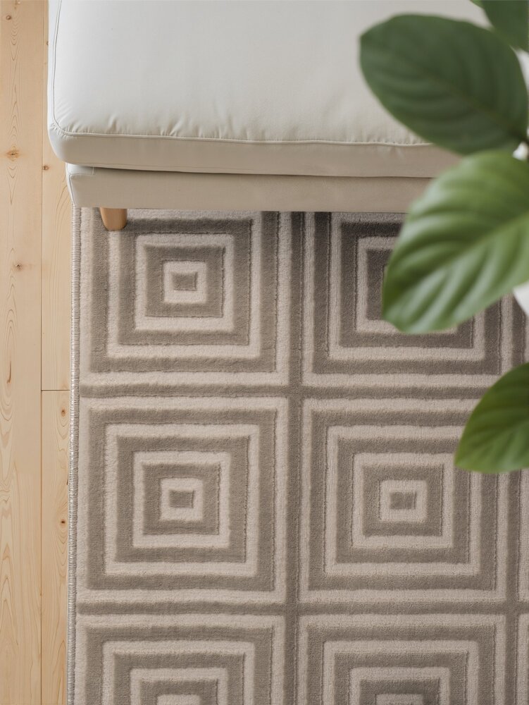 Geometrisch vloerkleed - Perles Tourmaline Creme/Beige Geometrisch vloerkleed - Perles Tourmaline Creme/Beige