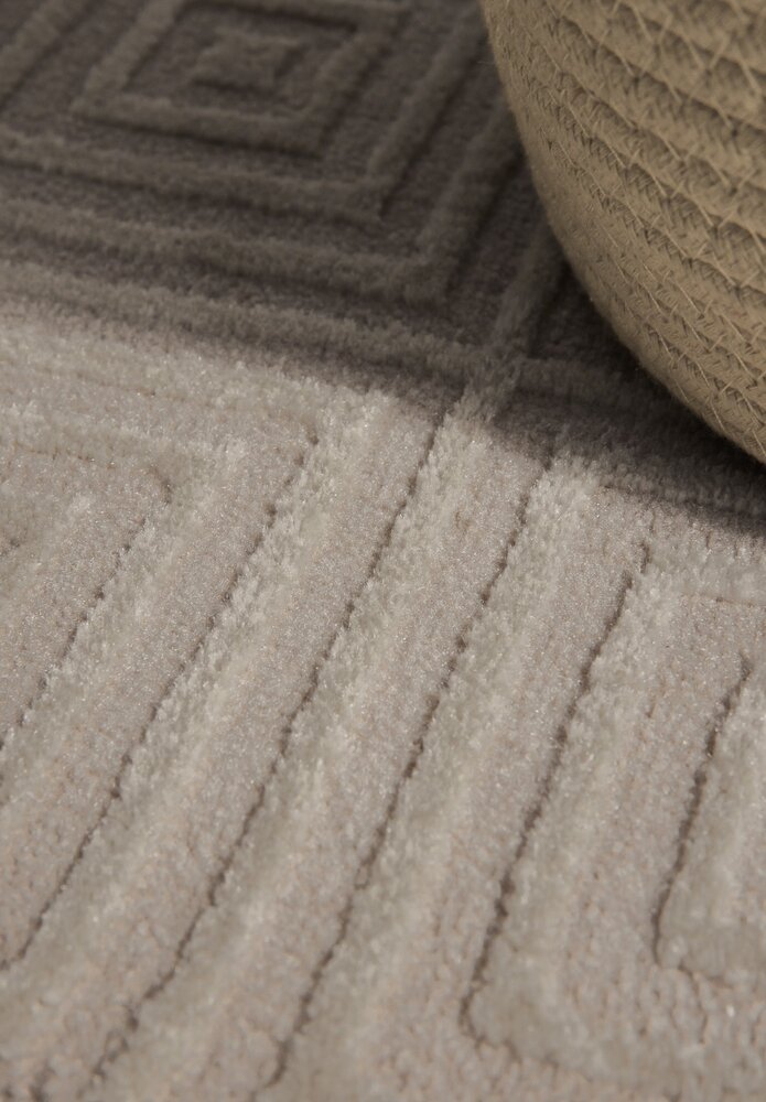 Geometrisch vloerkleed - Perles Tourmaline Creme/Beige Geometrisch vloerkleed - Perles Tourmaline Creme/Beige