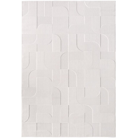 Binnen & Buiten vloerkleed - Zora Geo Shapes - Creme Binnen & Buiten vloerkleed - Zora Geo Shapes - Creme