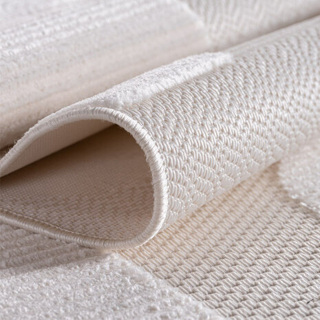 Binnen & Buiten vloerkleed - Zora Geo Shapes - Creme Binnen & Buiten vloerkleed - Zora Geo Shapes - Creme