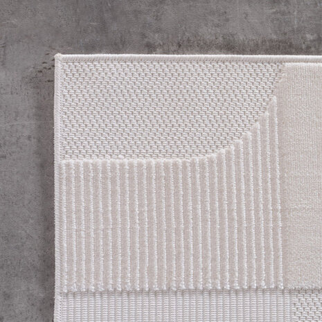 Binnen & Buiten vloerkleed - Zora Geo Shapes - Creme Binnen & Buiten vloerkleed - Zora Geo Shapes - Creme