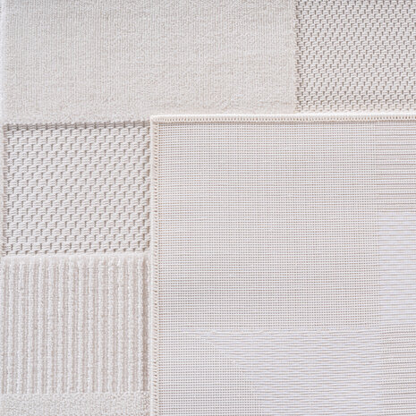 Binnen & Buiten vloerkleed - Zora Geo Shapes - Creme Binnen & Buiten vloerkleed - Zora Geo Shapes - Creme