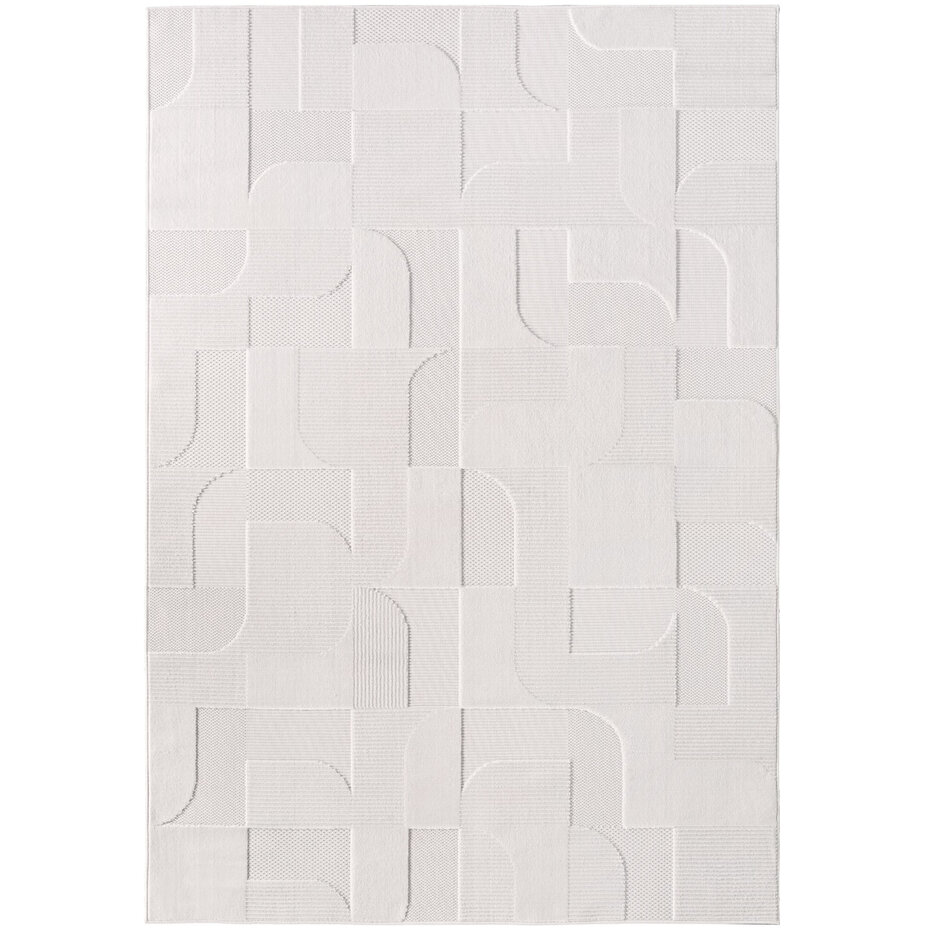 Binnen & Buiten vloerkleed - Zora Geo Shapes - Creme