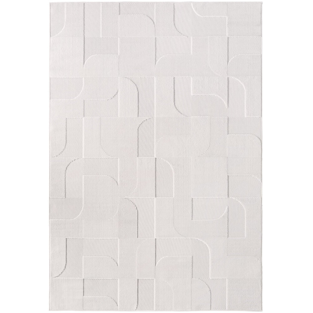 Binnen & Buiten vloerkleed - Zora Geo Shapes - Creme Binnen & Buiten vloerkleed - Zora Geo Shapes - Creme