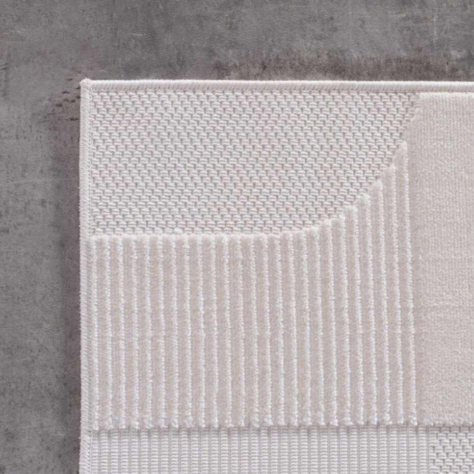 Binnen & Buiten vloerkleed - Zora Geo Shapes - Creme