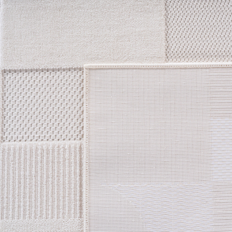 Binnen & Buiten vloerkleed - Zora Geo Shapes - Creme