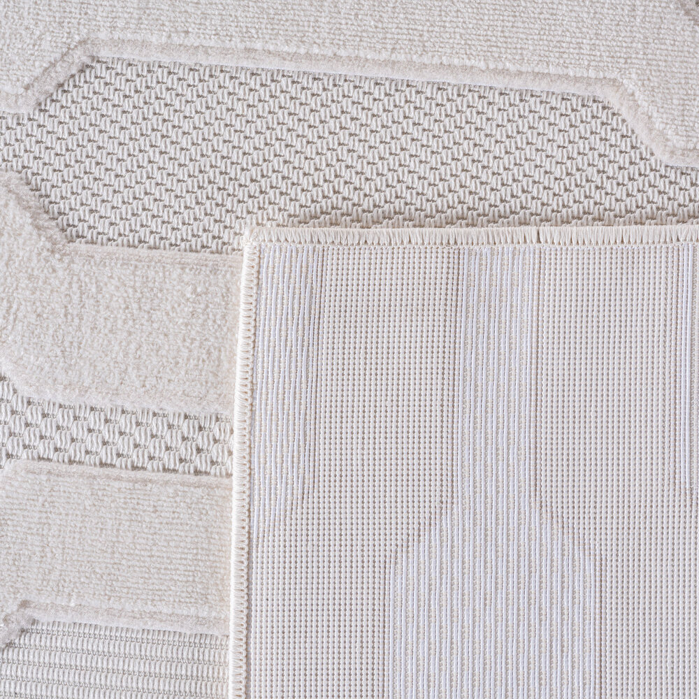 Binnen & Buiten vloerkleed - Zora Minimal Layers - Creme Binnen & Buiten vloerkleed - Zora Minimal Layers - Creme