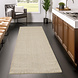 Laagpolig vloerkleed - Gevlochten - Handgeweven Look - Beige Laagpolig vloerkleed - Gevlochten - Handgeweven Look - Beige
