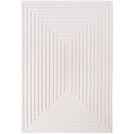 Binnen & Buiten vloerkleed - Zora Parallel Vibes - Creme
