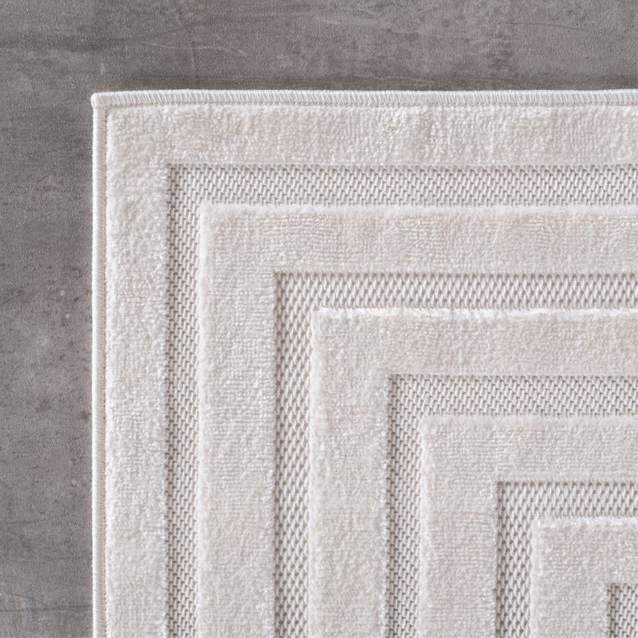 Binnen & Buiten vloerkleed - Zora Parallel Vibes - Creme Binnen & Buiten vloerkleed - Zora Parallel Vibes - Creme