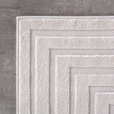 Binnen & Buiten vloerkleed - Zora Parallel Vibes - Creme