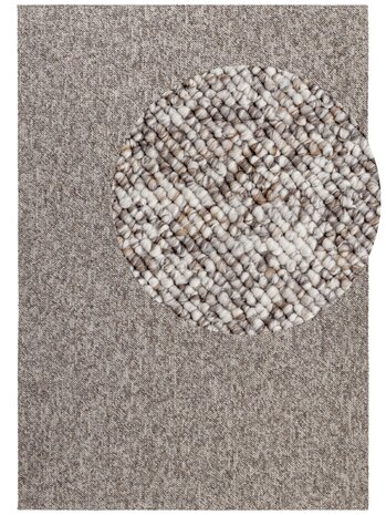 Laagpolig vloerkleed - Rocco Bolletjes Taupe/Multi
