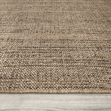 Jute buitenkleed - Aamber Lines Naturel/Zwart