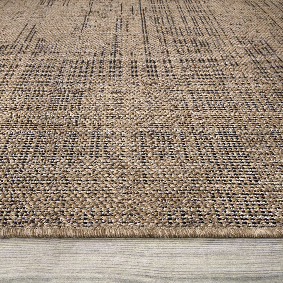 Jute buitenkleed - Aamber Stripe Naturel/Zwart