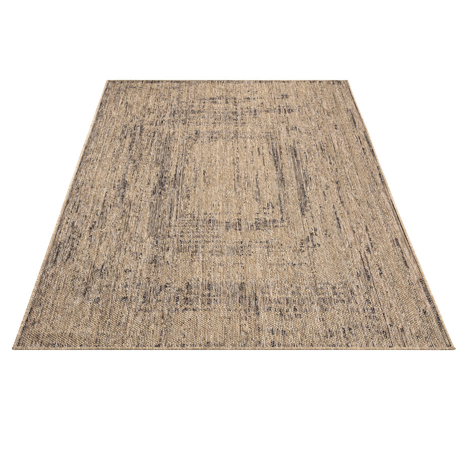 Jute buitenkleed - Aamber Frame Naturel/Zwart