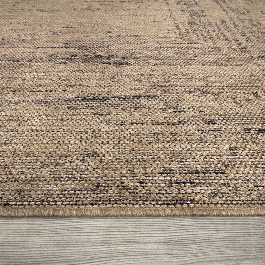 Jute buitenkleed - Aamber Frame Naturel/Zwart