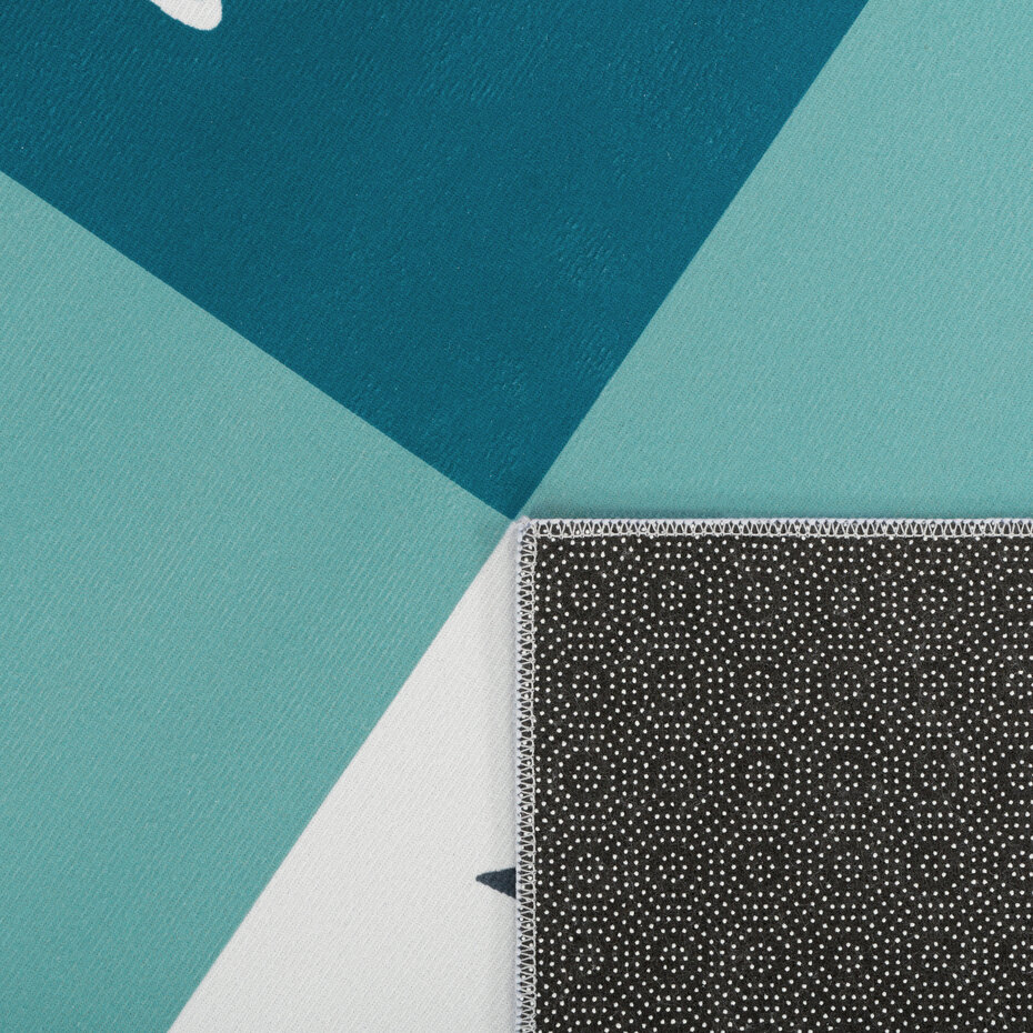 Kindervloerkleed - Aleris - Maan en ster - Turquoise Kindervloerkleed - Aleris - Maan en ster - Turquoise