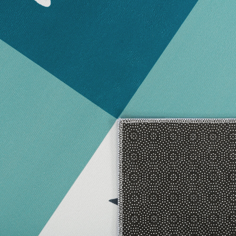 Kindervloerkleed - Aleris - Maan en ster - Turquoise Kindervloerkleed - Aleris - Maan en ster - Turquoise