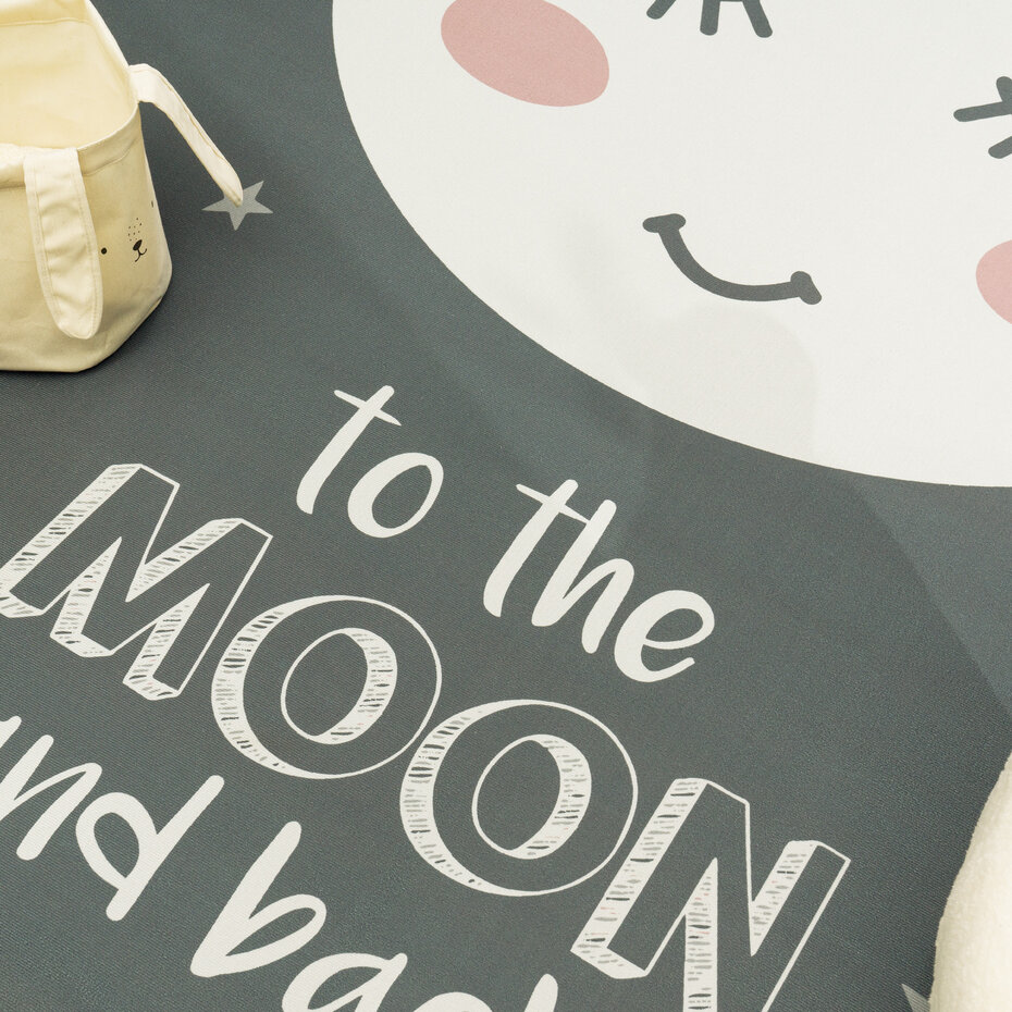 Kindervloerkleed - Aleris - Maan - Grijs Kindervloerkleed - Aleris - Maan - Grijs