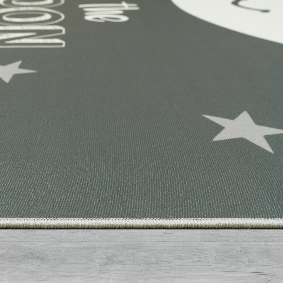 Kindervloerkleed - Aleris - Maan - Grijs Kindervloerkleed - Aleris - Maan - Grijs