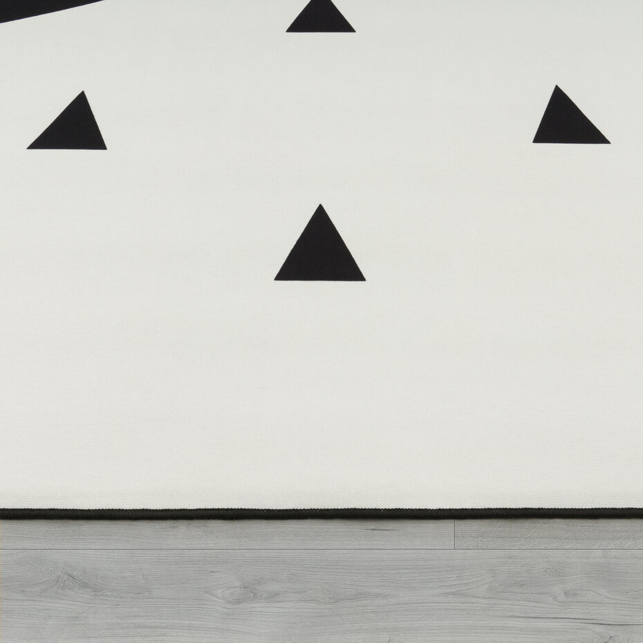 Kindervloerkleed - Aleris - Oh Boy - Zwart / Wit