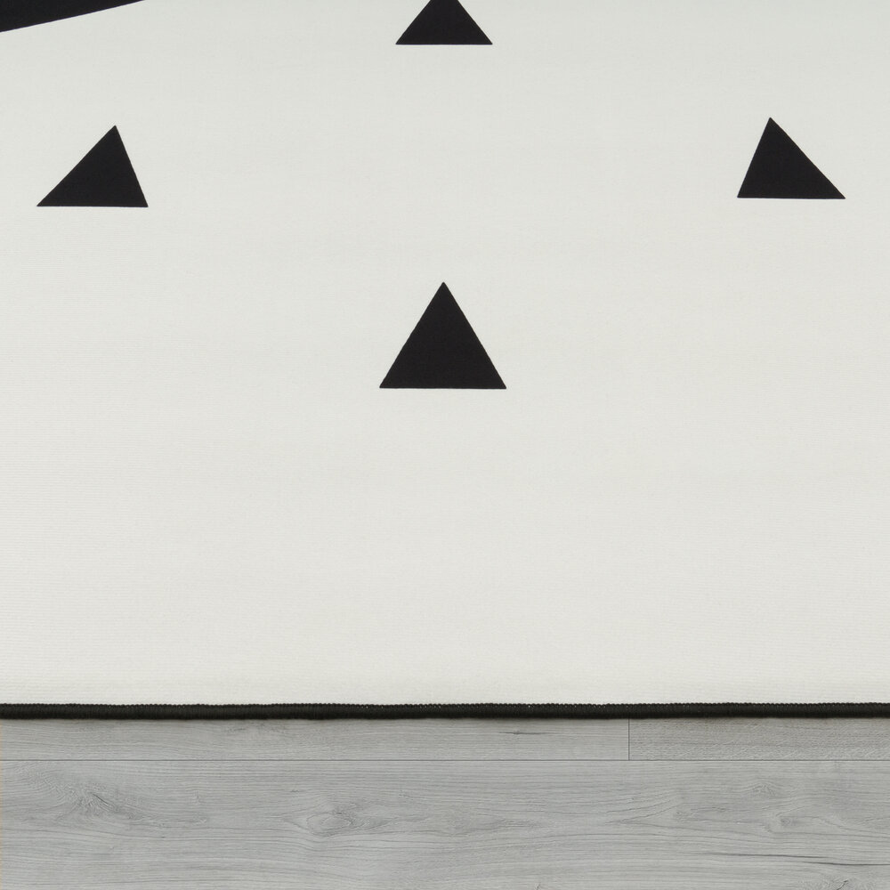 Kindervloerkleed - Aleris - Oh Boy - Zwart / Wit