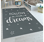 Kindervloerkleed - Aleris - Follow Your Dreams - Antraciet
