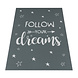 Kindervloerkleed - Aleris - Follow Your Dreams - Antraciet Kindervloerkleed - Aleris - Follow Your Dreams - Antraciet