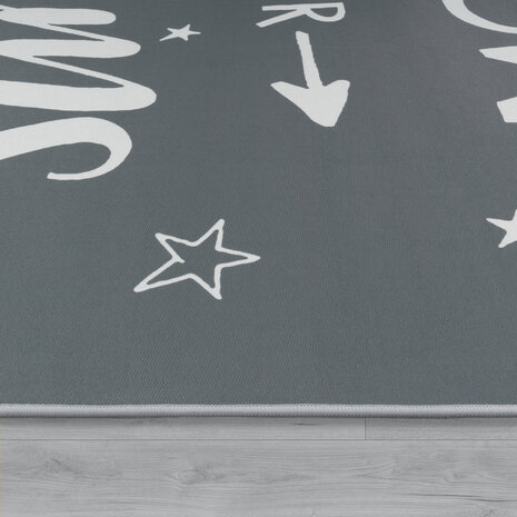 Kindervloerkleed - Aleris - Follow Your Dreams - Antraciet